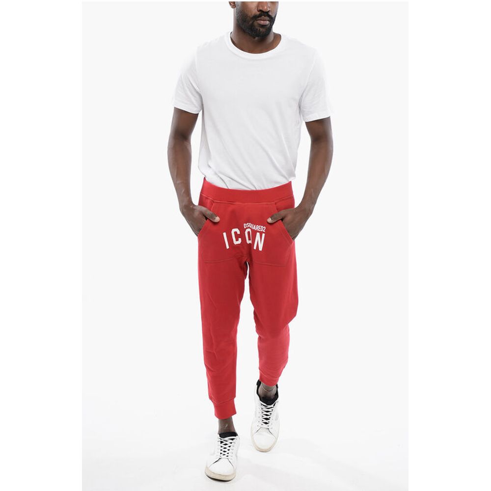 Dsquared² ICON Cotton Printed Joggers - Image 4