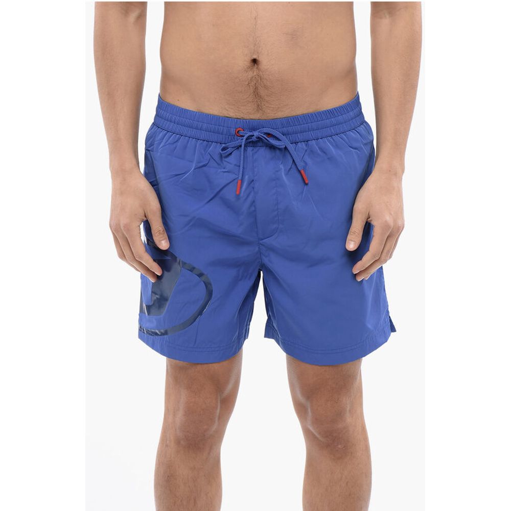 Diesel Solid Color BMBX-RIO-41 Swim Shorts with Shiny Oval D Logo
