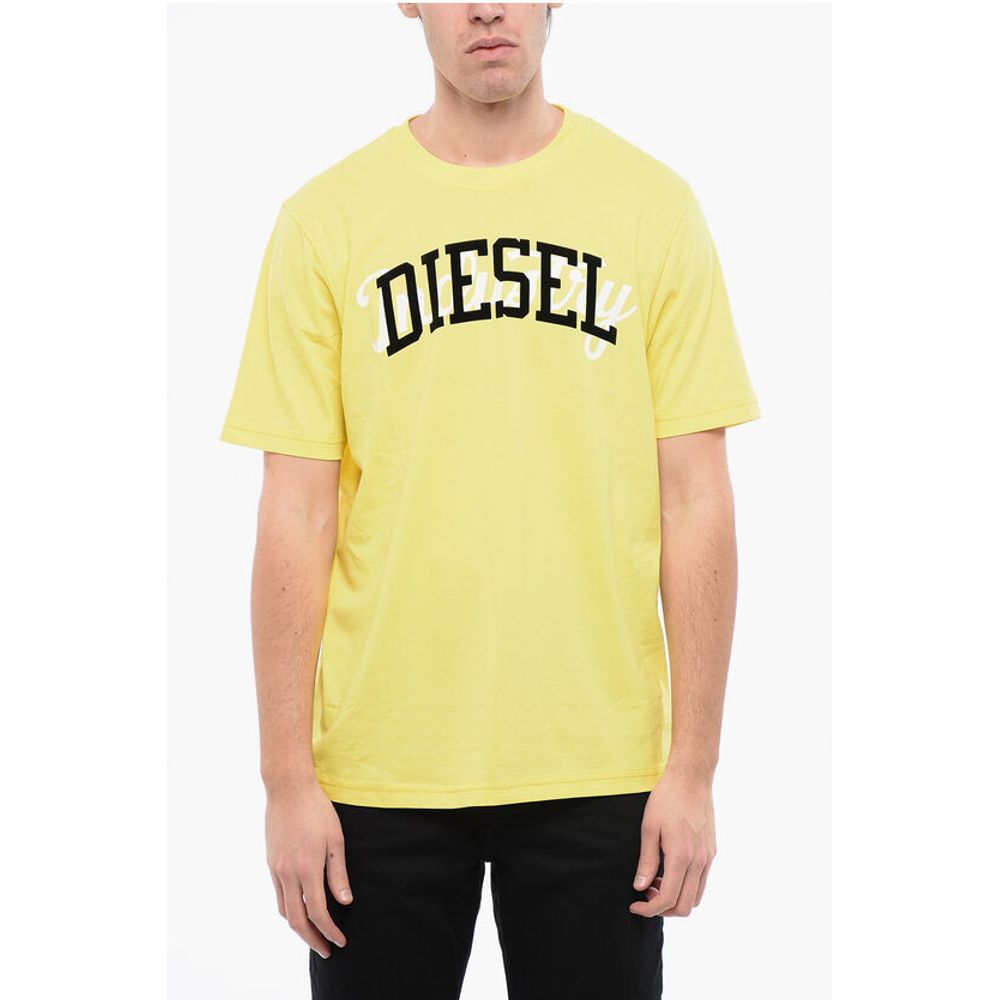 Diesel RED TAG Cotton T-JUST-N10 Crew-neck T-shirt with Velvet Logo