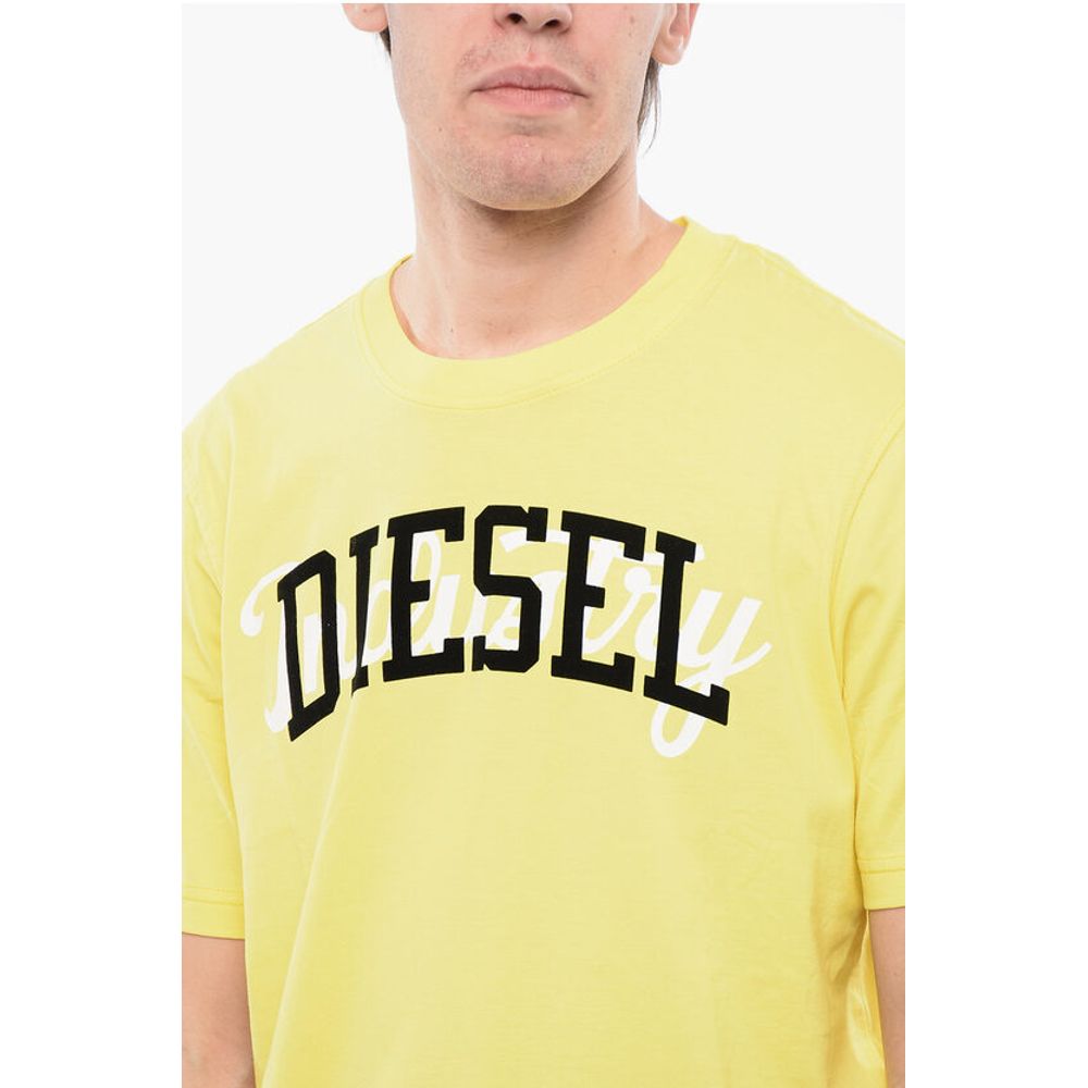 Diesel RED TAG Cotton T-JUST-N10 Crew-neck T-shirt with Velvet Logo - Image 3