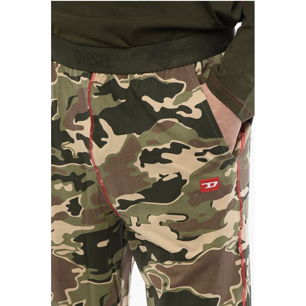 Diesel Stretch Cotton UMSET-WILLIAM Long Pyjamas with Camouflage Pa - Image 6