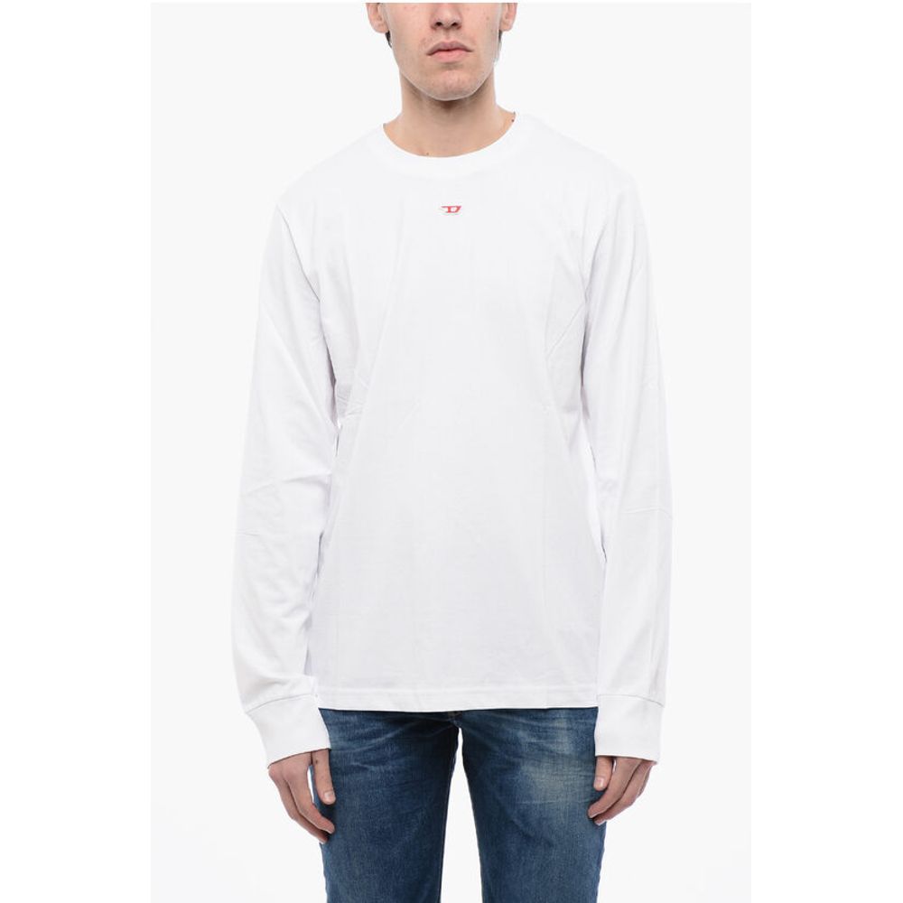 Diesel RED TAG Long Sleeves T-JUST-LS-D Crew-neck T-shirt with Embr