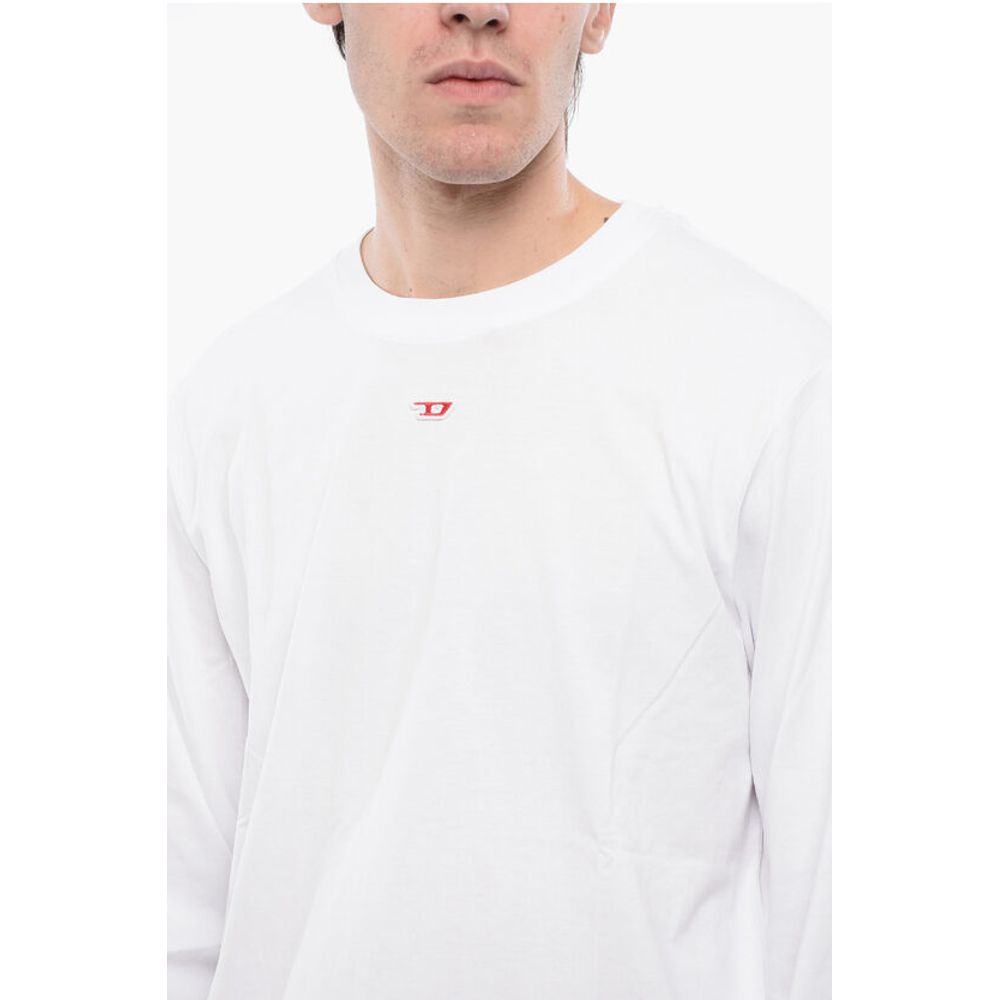 Diesel RED TAG Long Sleeves T-JUST-LS-D Crew-neck T-shirt with Embr - Image 3