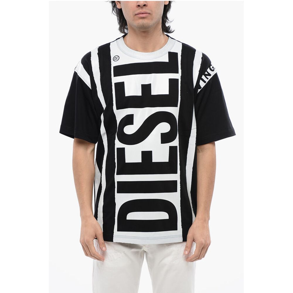 Diesel RED TAG Two-Tone T-NABEL-M5 Crew-neck T-Shirt with Contrasti