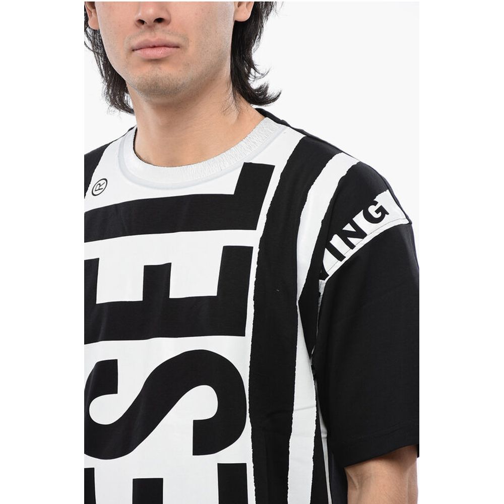 Diesel RED TAG Two-Tone T-NABEL-M5 Crew-neck T-Shirt with Contrasti - Image 3