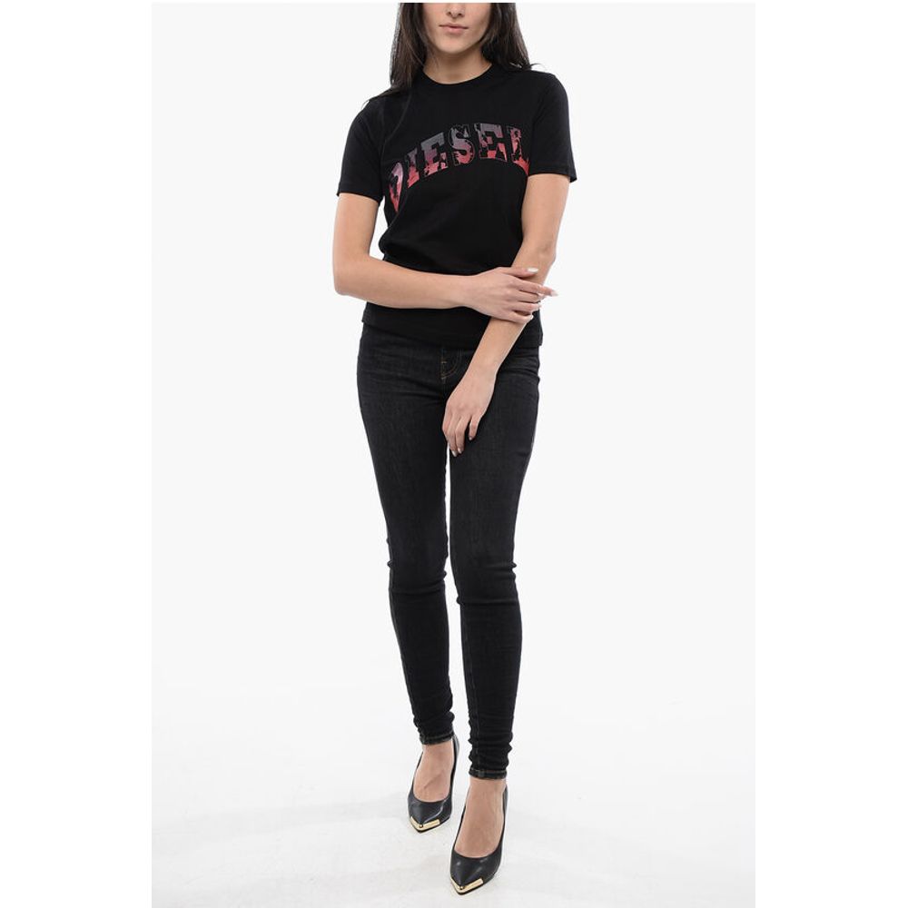 Diesel RED TAG Cotton T-REG-G11 Crew-Neck T-shirt With Gradient Pri - Image 4