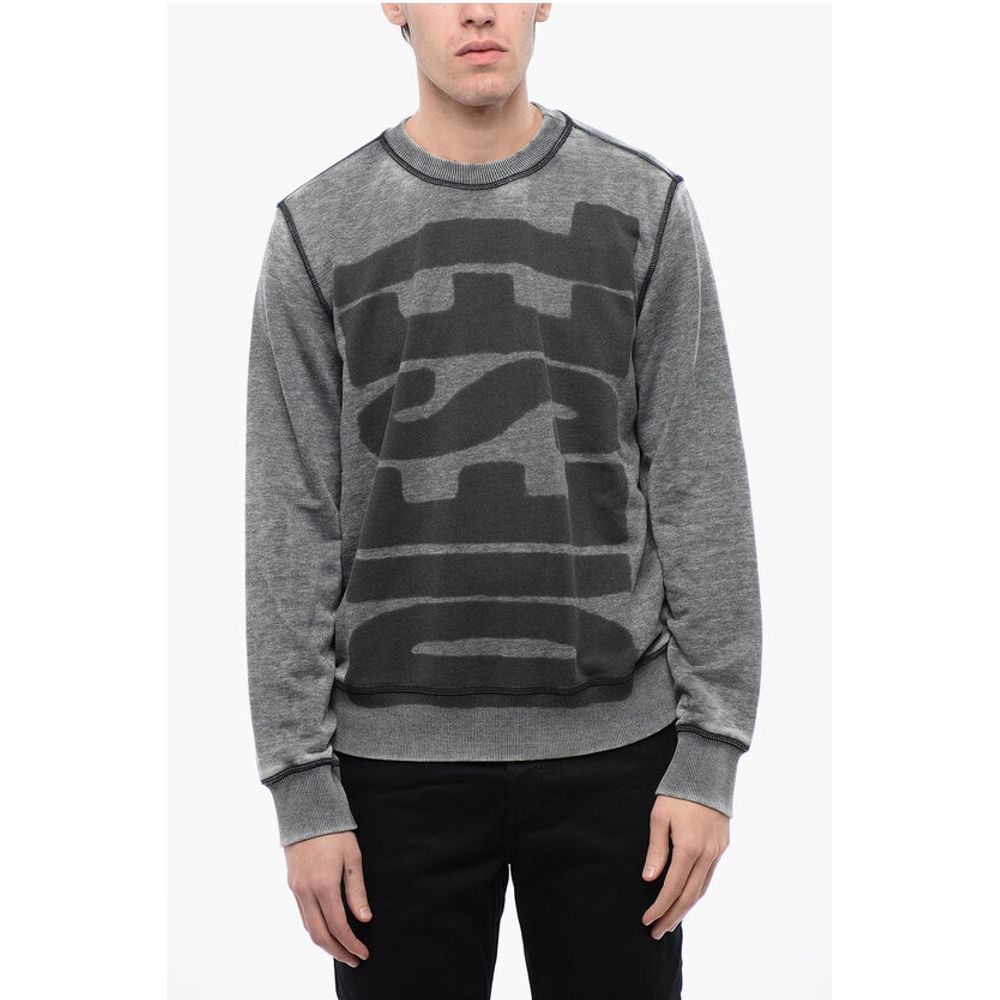 Diesel RED TAG Burn-Out Wash S-GINN-L1 Crew-neck Sweatshirt