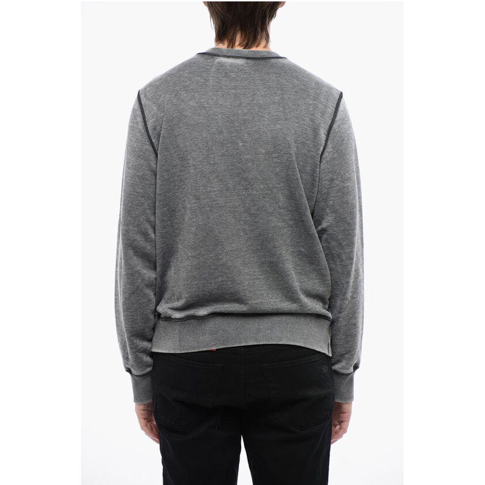 Diesel RED TAG Burn-Out Wash S-GINN-L1 Crew-neck Sweatshirt - Image 2