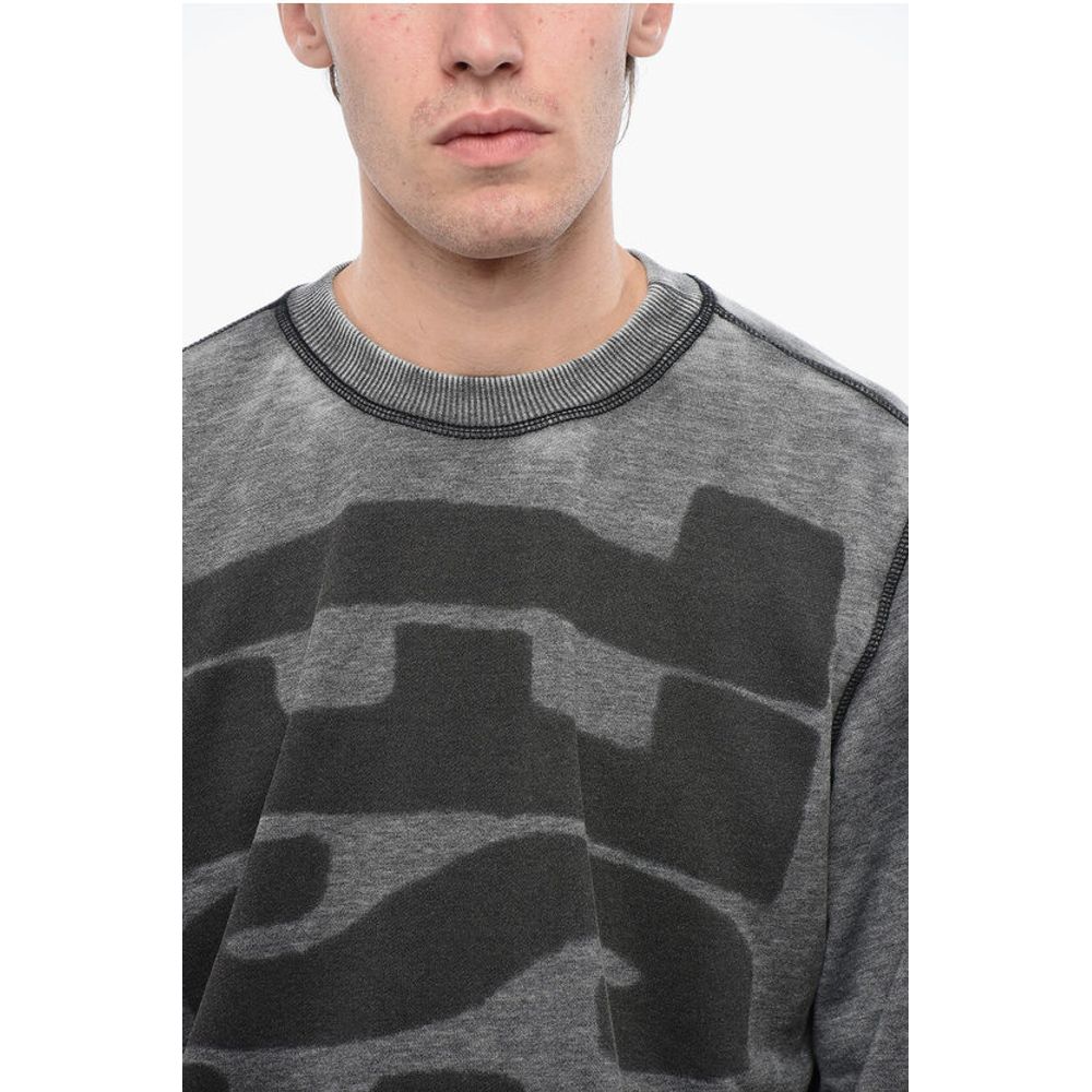 Diesel RED TAG Burn-Out Wash S-GINN-L1 Crew-neck Sweatshirt - Image 3