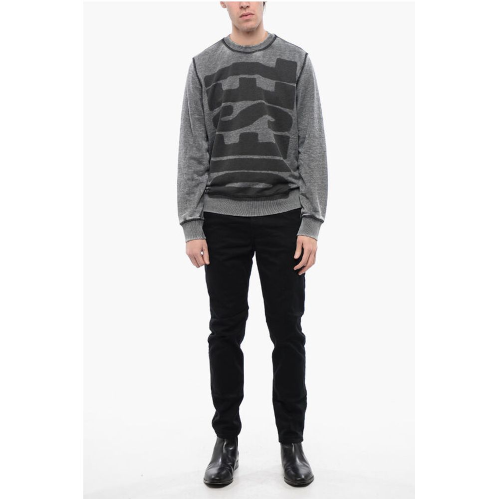 Diesel RED TAG Burn-Out Wash S-GINN-L1 Crew-neck Sweatshirt - Image 4