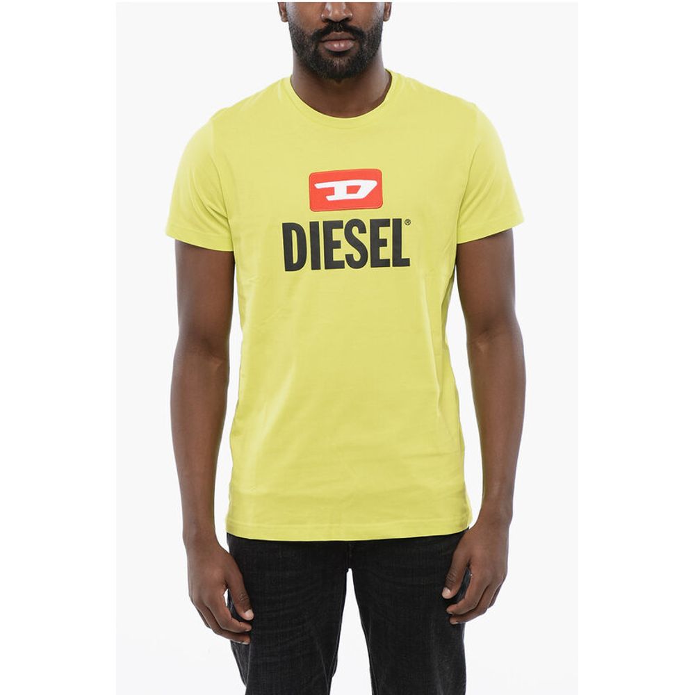 Diesel Solid Color T-DIEGO NEW Crewneck T-Shirt with Maxi Frontal L