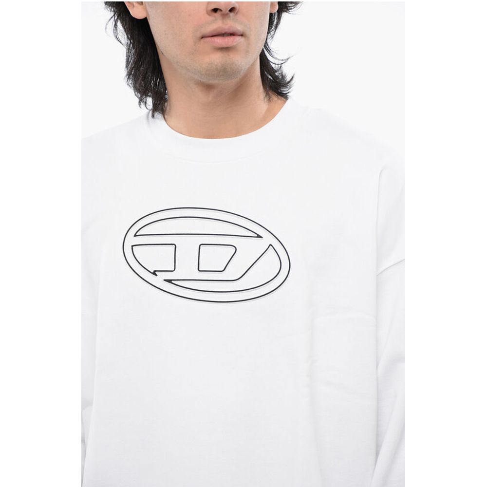 Diesel RED TAG Brushed Cotton S-MART-BIGOVAL Crew-neck Sweatshirt w - Image 3