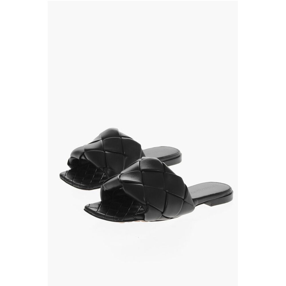 Bottega Veneta Woven Leather LIDO Sliders
