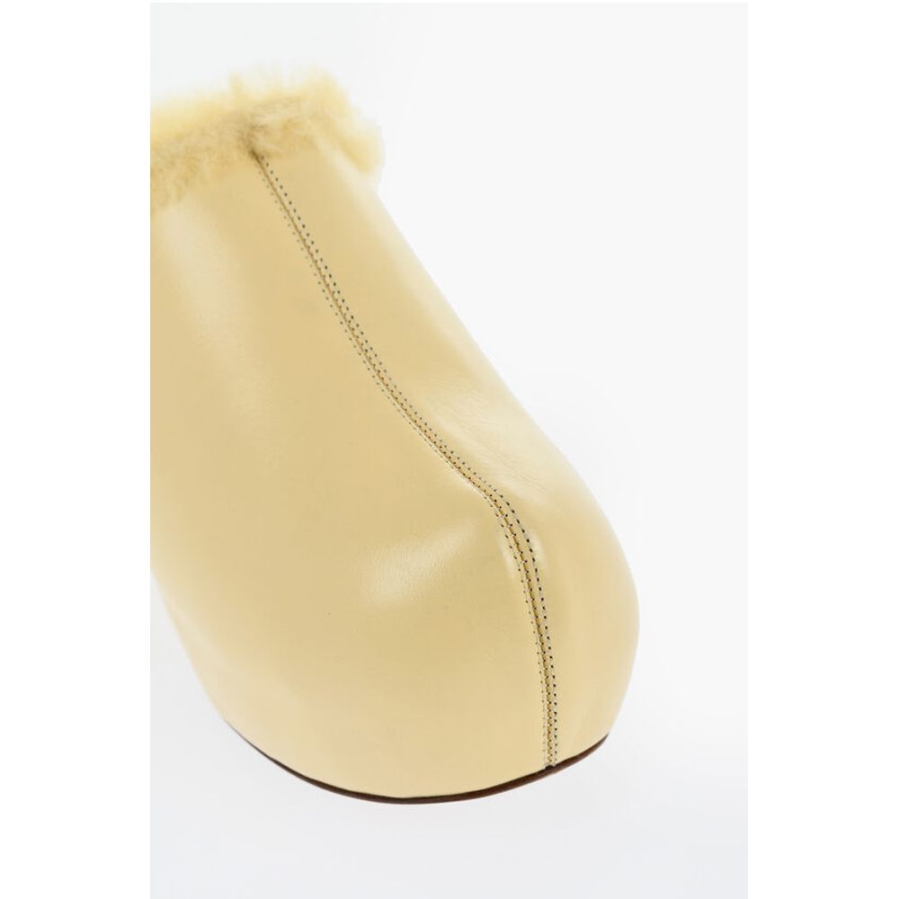 Jil Sander Leather Clogs With Shearling Lining - Image 4