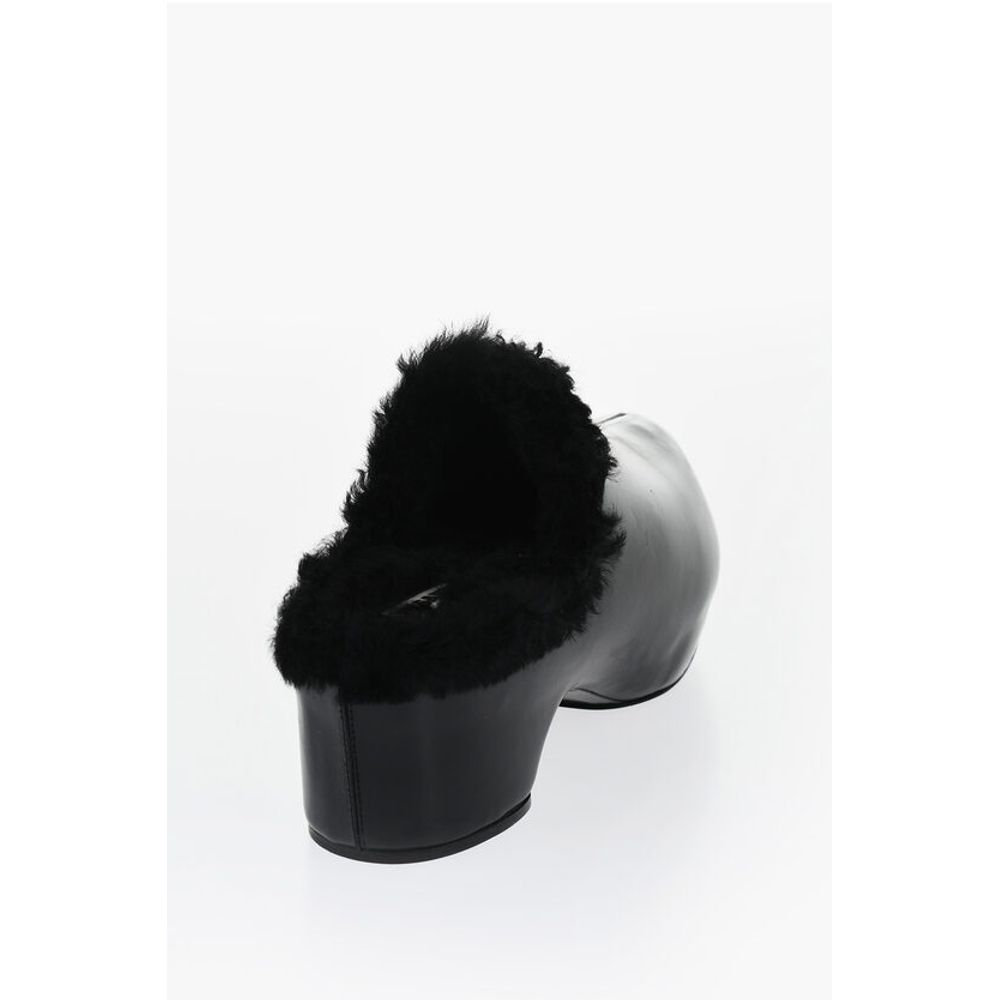 Jil Sander Leather Clogs With Shearling Lining - Image 2