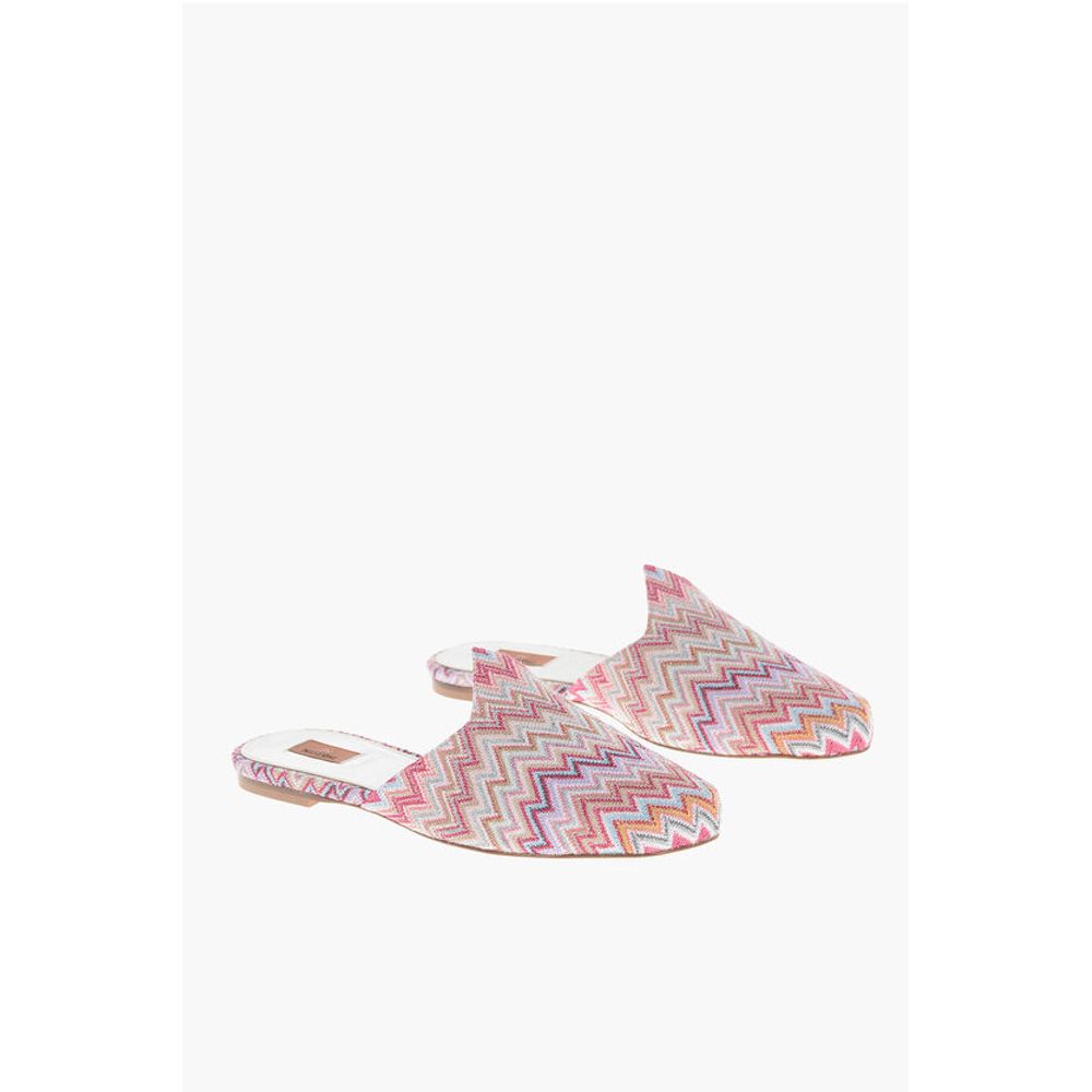 Missoni Lurex ALICUDI Mules with Zig Zag Pattern