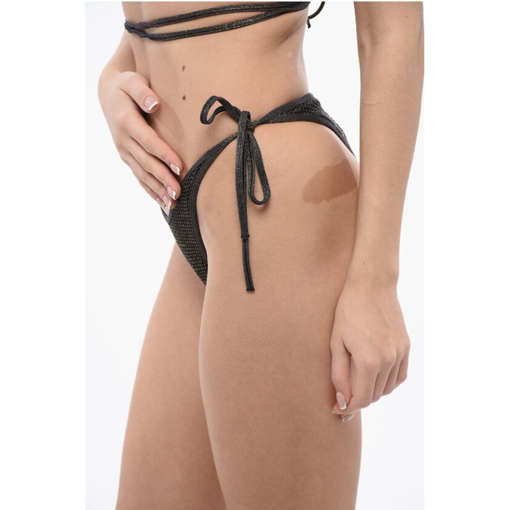 Palm Angels Lurex Bikini Slip with Logoed Application - Image 3