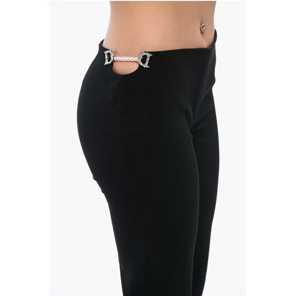 Dsquared² Jeweled Detail Flared Fit Pants - Image 3