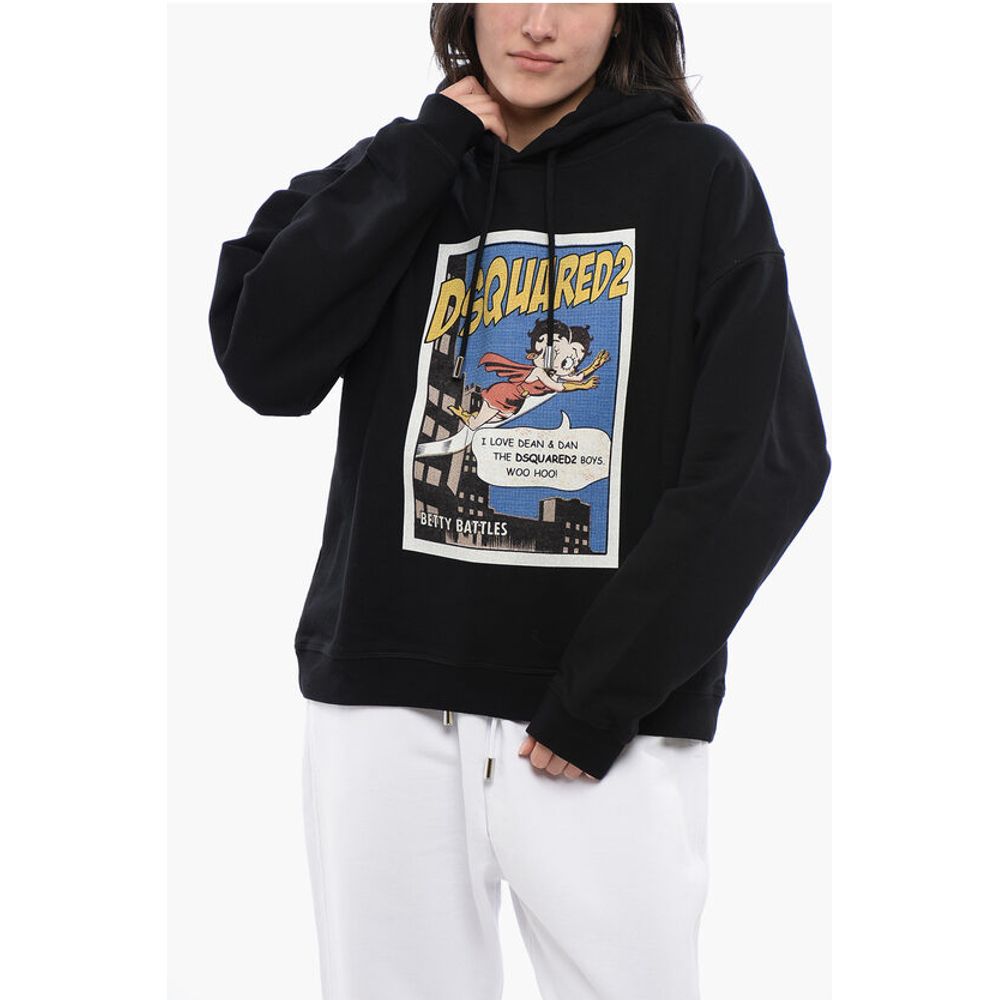 Dsquared² Brushed Cotton BETTY BATTLES Oversized Hoodie