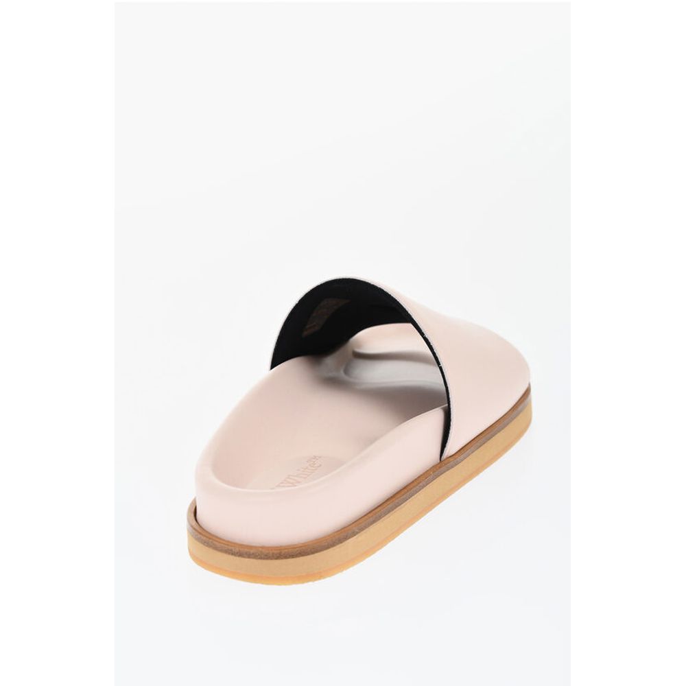 Off-White Leather OFF STAMP Slides - Image 2