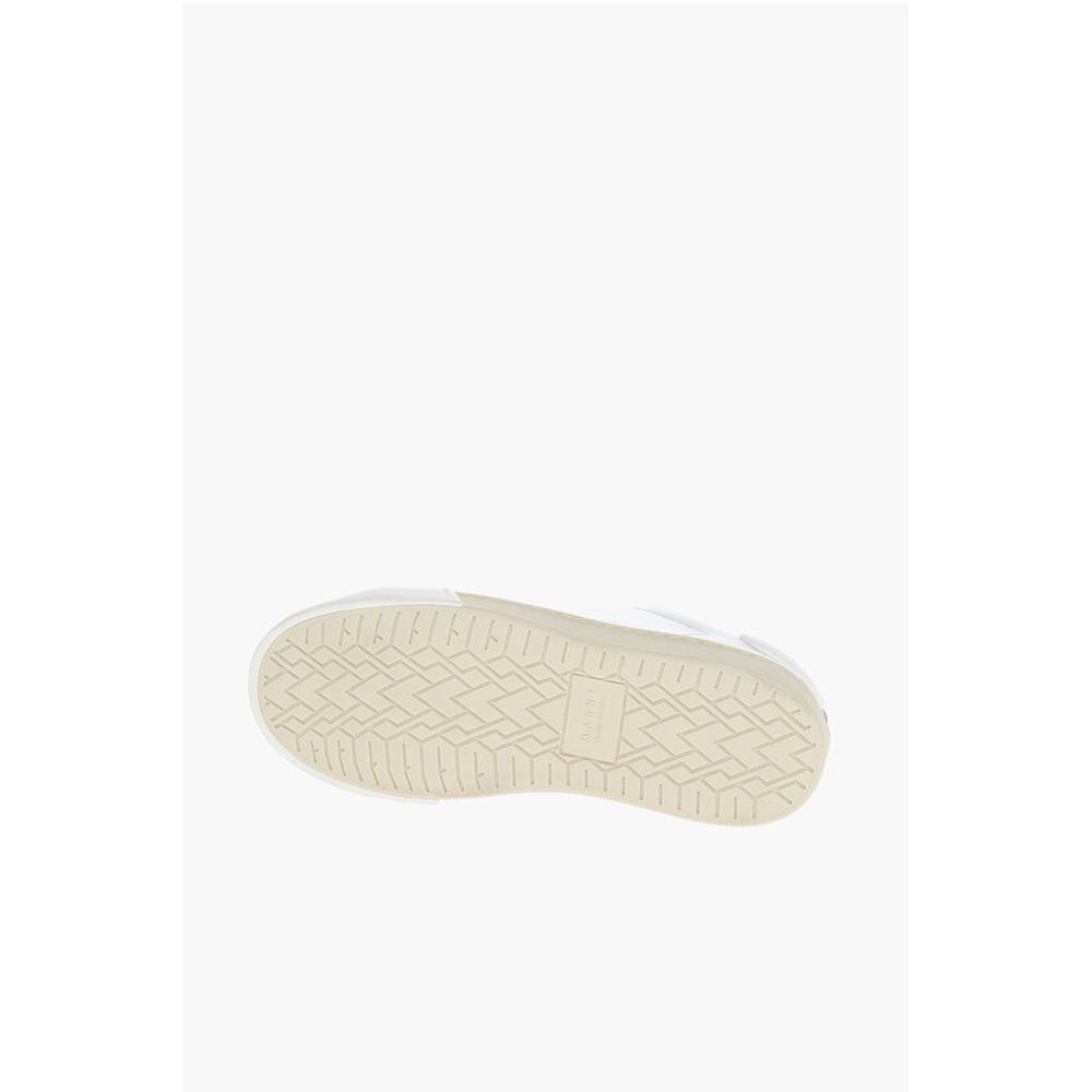 Marni Monochrome Leather Sneakers with Rubber Toe - Image 5