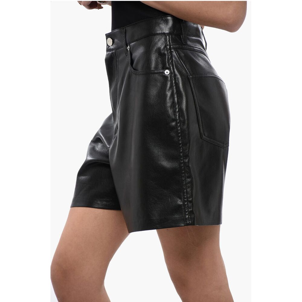 Nanushka High Waisted Faux Leather ZOSHA Shorts - Image 2