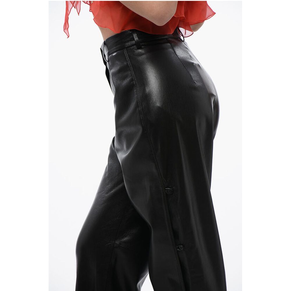 Nanushka Faux Leather FELINA Pants with Side Buttoning - Image 2