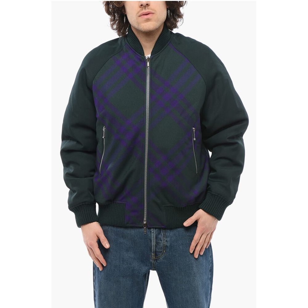 Burberry Tartan Patterned Reversible Bomber Jacket