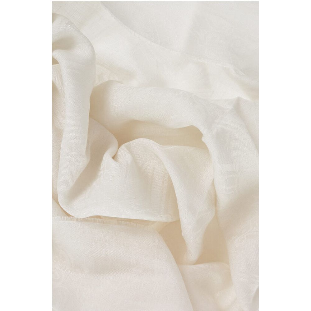 Max Mara Embroiderd Wool Silk and Linen ELEONOR Scarf - Image 2