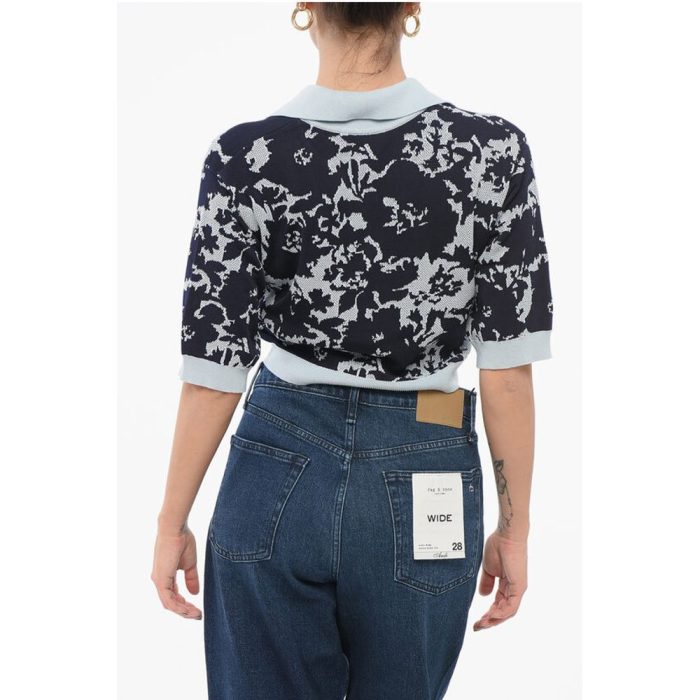 Kenzo Jacquard Cotton Blend Cropped Fit Polo - Image 2