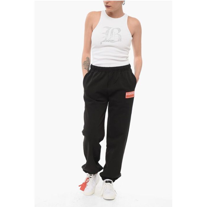 Kenzo Brushed Cotton Sweatpants with Cuffs - Image 4