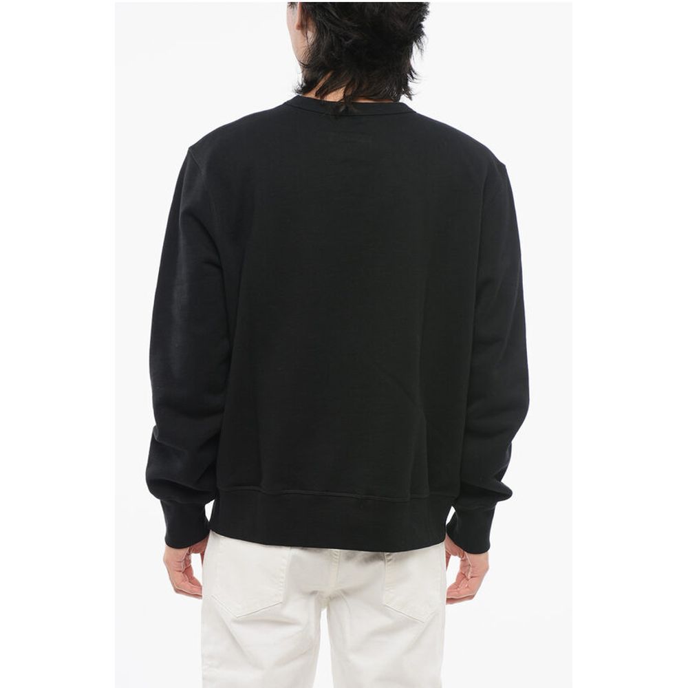 Rag&Bone Crew Neck Brushed Cotton Sweatshirt with Patch - Image 2