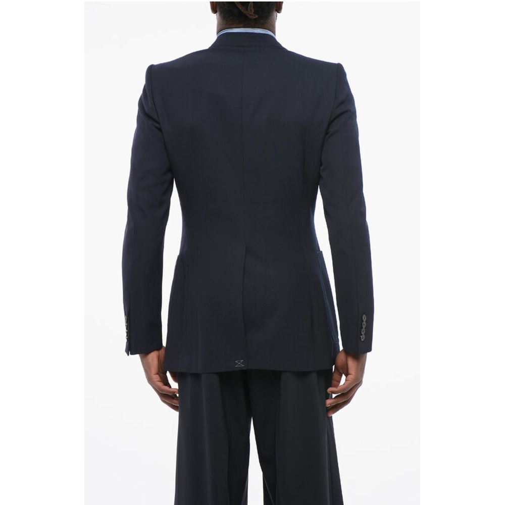 Dries Van Noten Double-breasted BRUCE Wool Blend Blazer with Patch Pockets - Image 2