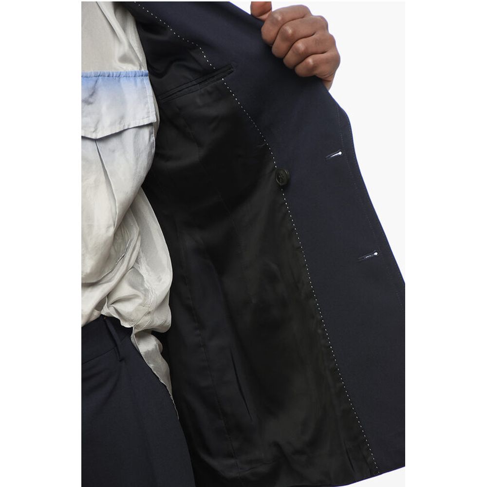 Dries Van Noten Double-breasted BRUCE Wool Blend Blazer with Patch Pockets - Image 5