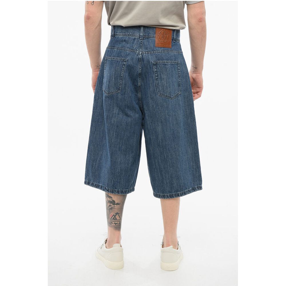 Etro Flared Fit Denim Shorts with Belt Loops - Image 2