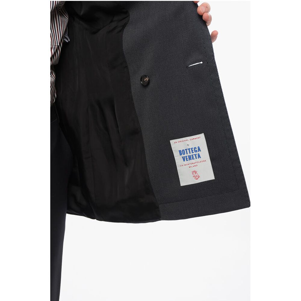 Bottega Veneta Double-breasted Twill Wool Blazer with Visible Stitchings - Image 5