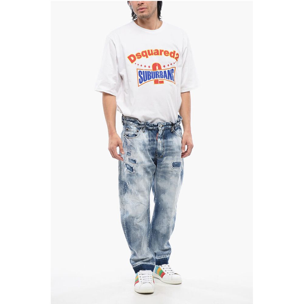 Dsquared² Distressed Effect BIG BROTHER Stone Washed Jeans 19 cm - Image 4