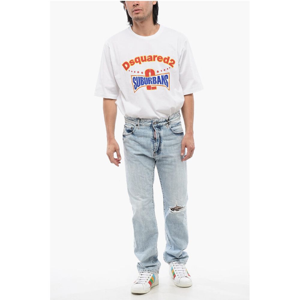 Dsquared² Distressed Effect 642 Light Washed Jeans 19 cm - Image 4