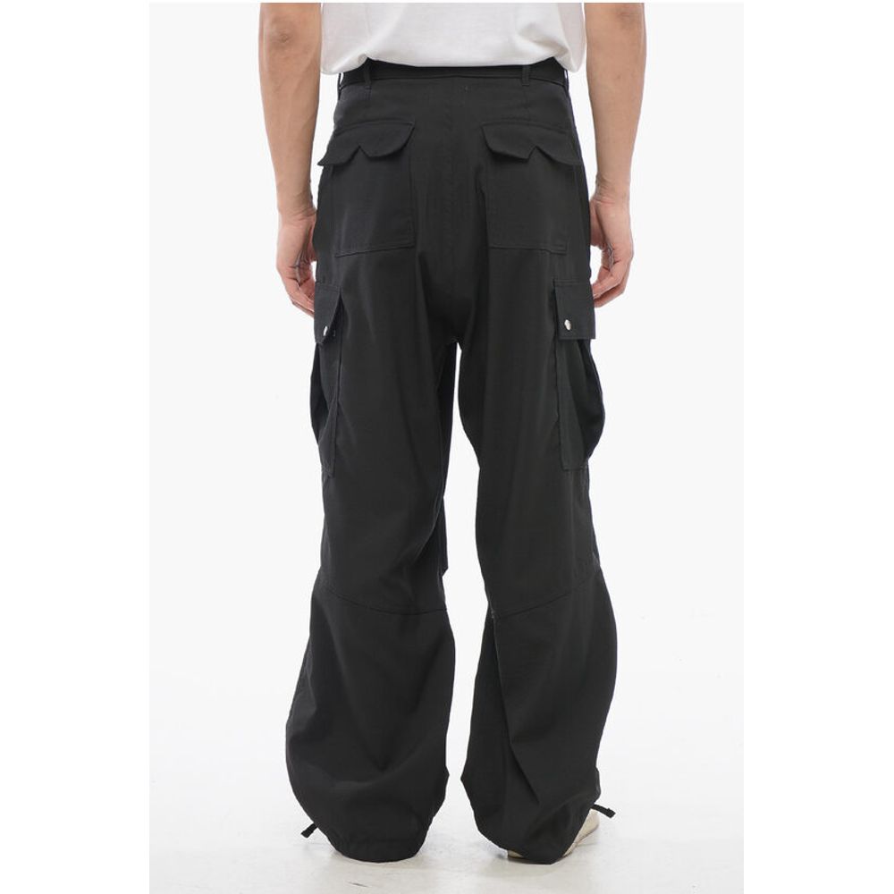 Rhude Cotton Cargo Pants with Logo Buttons - Image 2
