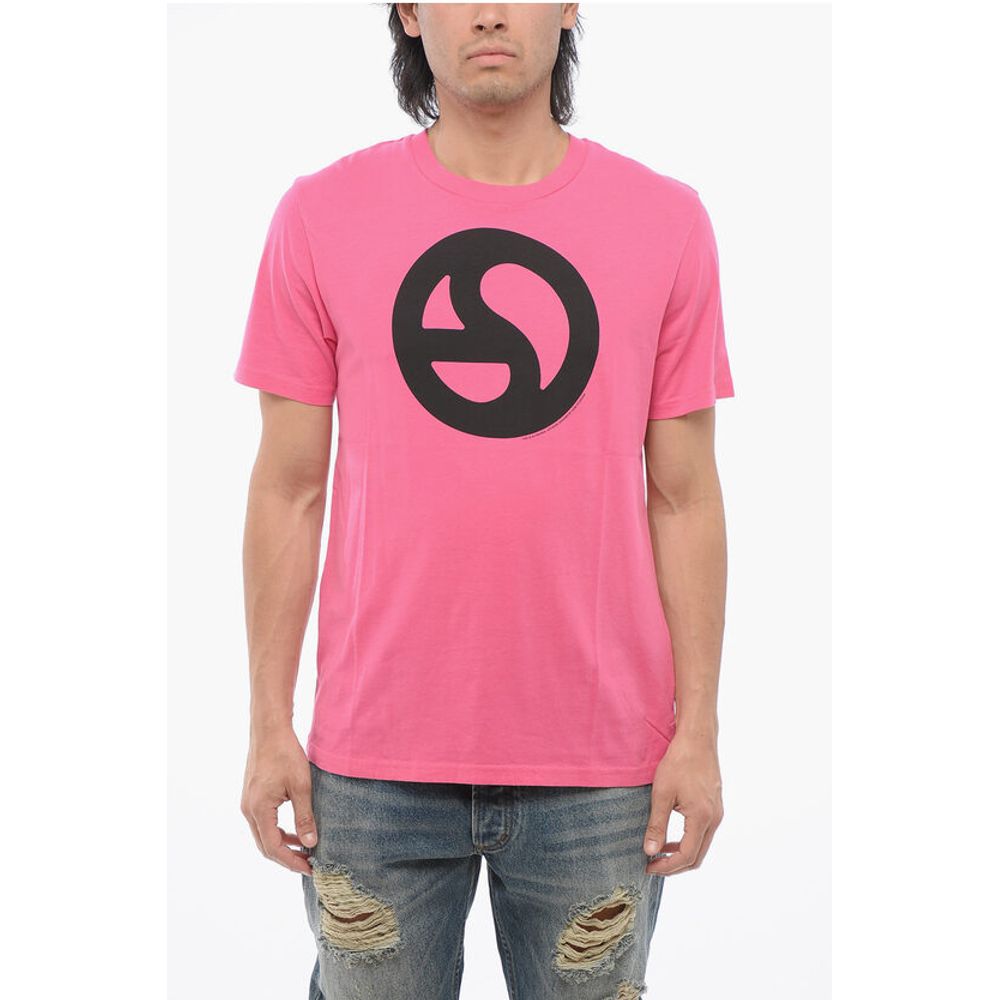 Acne Studios Cotton Crew-Neck T-shirt with Contrast Print