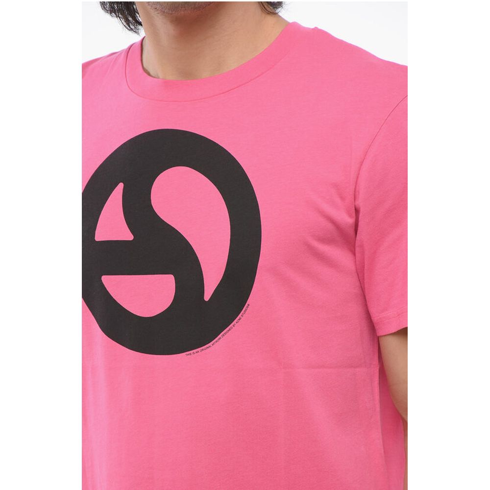 Acne Studios Cotton Crew-Neck T-shirt with Contrast Print - Image 3