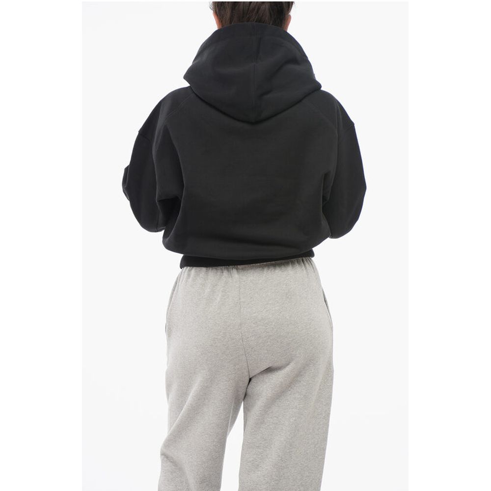 Y-3 Monochrome Brushed Cotton Hoodie - Image 2