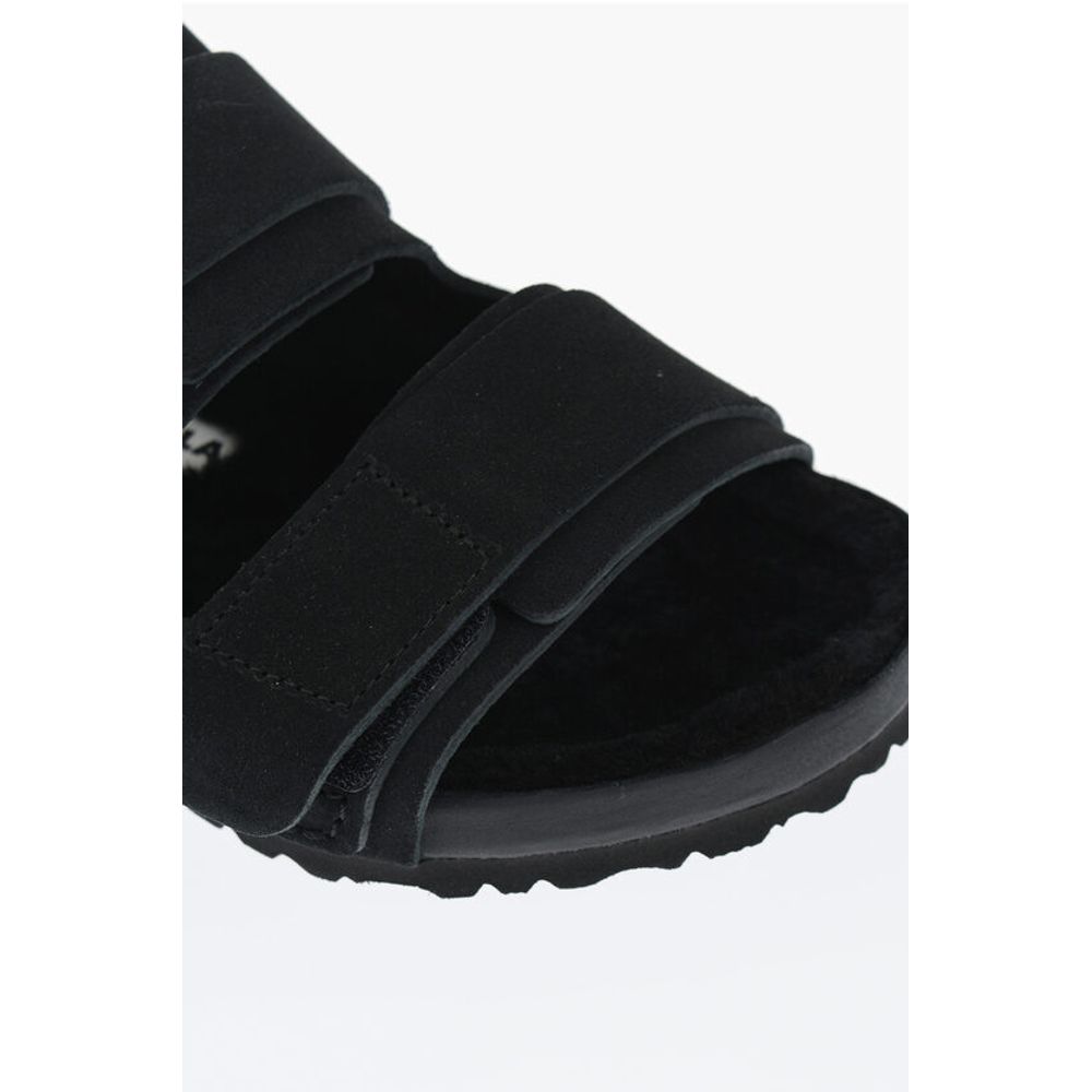 Birkenstock TEKLA Double Strap Suede UJI Sandals with Shearling Sole - Image 4