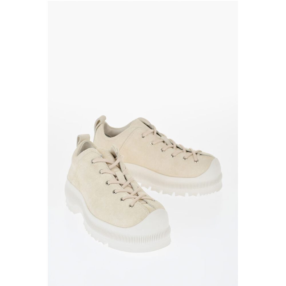 Jil Sander Suede Lace-up Sneakers with Vibram Sole