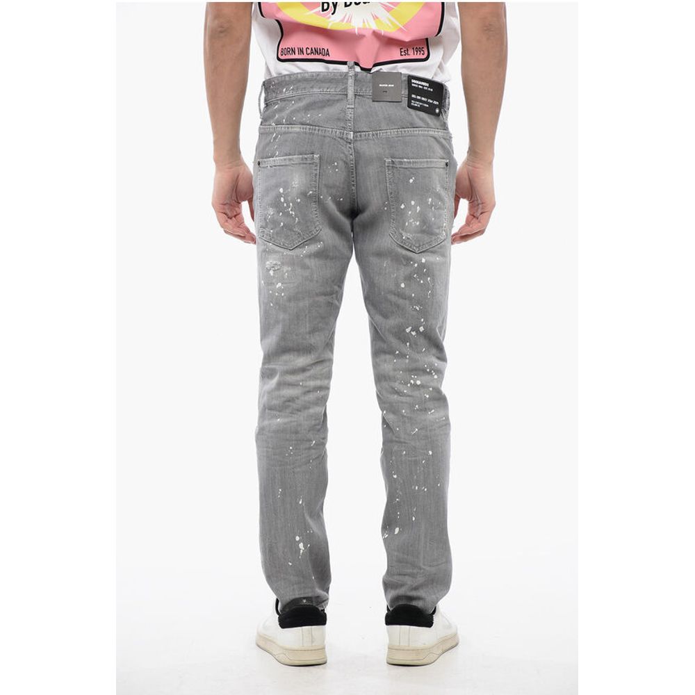 Dsquared² Distressed SKATER Denims with Paint Motif - Image 2