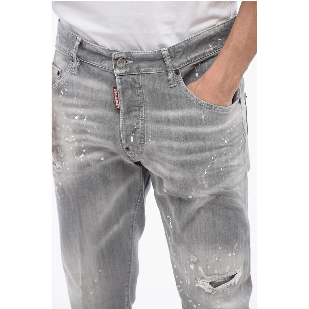 Dsquared² Distressed SKATER Denims with Paint Motif - Image 3