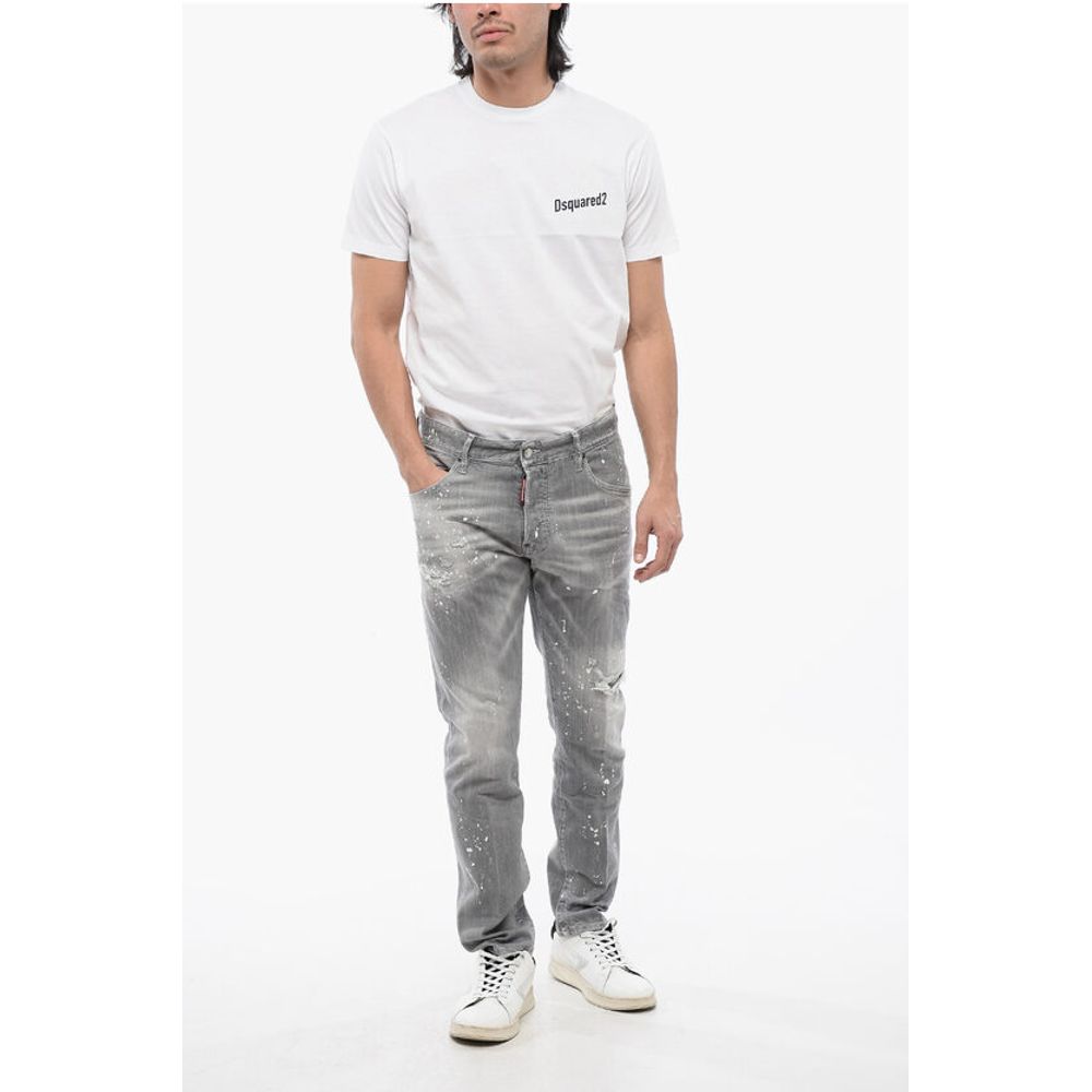 Dsquared² Distressed SKATER Denims with Paint Motif - Image 4