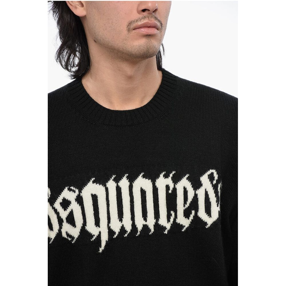 Dsquared² Alpaca-blended Pullover with Contrasting Logo - Image 3