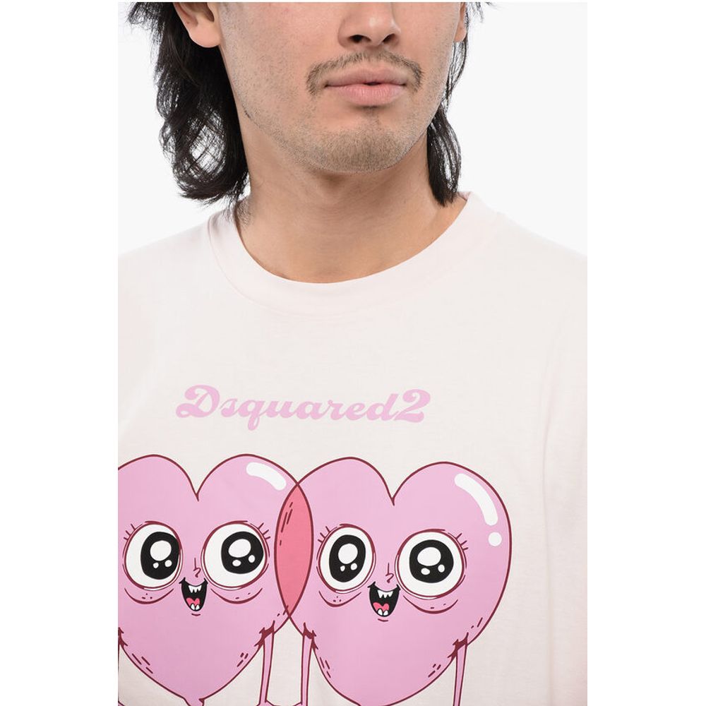 Dsquared² Crew Neck CUPID'S CLUB Cotton T-Shirt - Image 3