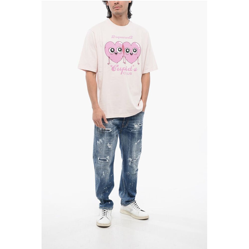 Dsquared² Crew Neck CUPID'S CLUB Cotton T-Shirt - Image 4
